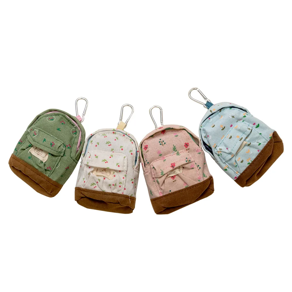 

1 Pcs Fashion Kawaii Change Purses Fabric Canvas Mini Floral Design Women Cheap Coin Purse Pouch
