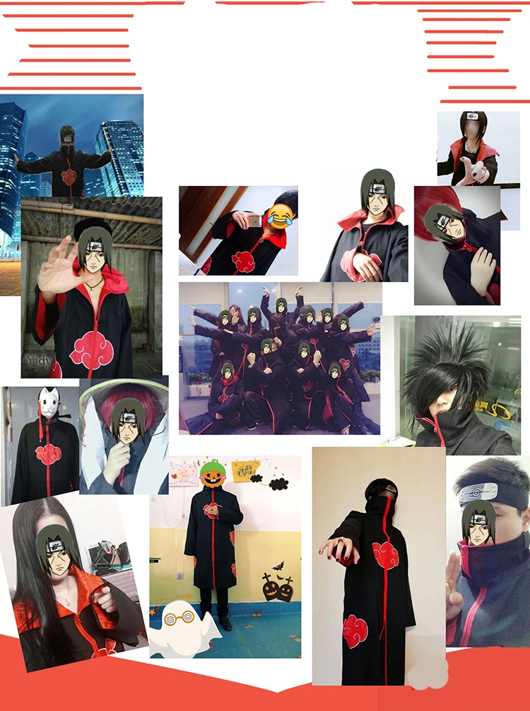 Classic Anime Naruto cosplay costume Akatsuki Uchiha Itachi Shuriken Forehead Headband Accessories suits cosplay Accessories -