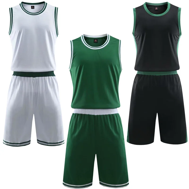 Kids round neck basketball sets boys blank basketball jersey youth