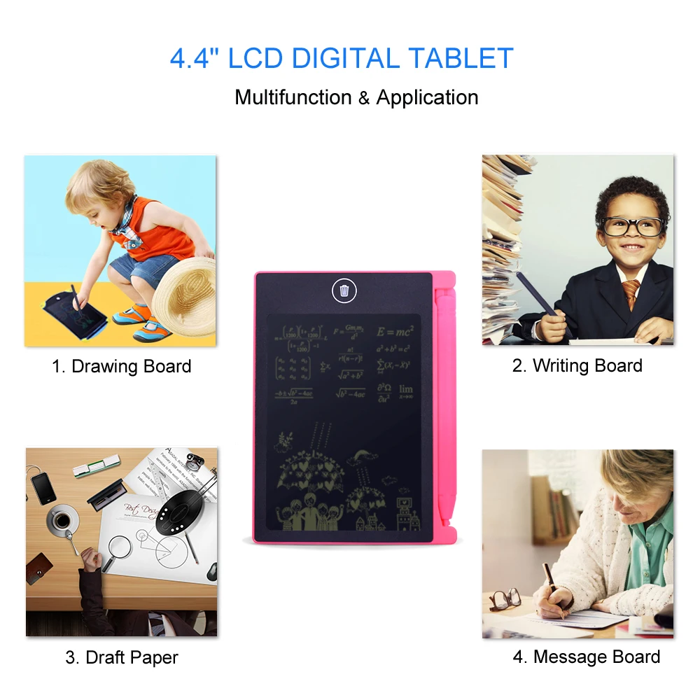 Hot Sale Mini 4.4'' LCD Writing Tablet Digital Graphic Drawing Tablets Electronic Handwriting Pad Board+ Pen Battery for Kids