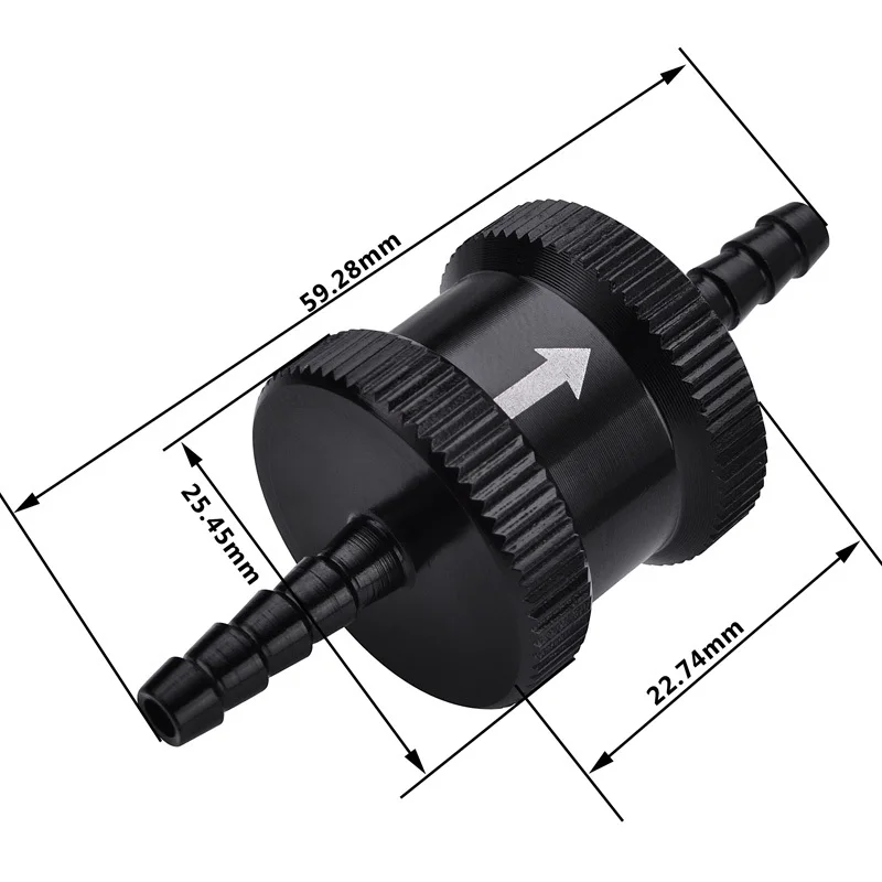 SPEEDWOW 1/" 4 мм бензиновое дизельное топливо из алюминиевого сплава без возврата односторонний обратный клапан автомобильные аксессуары для двигателя серебристый черный