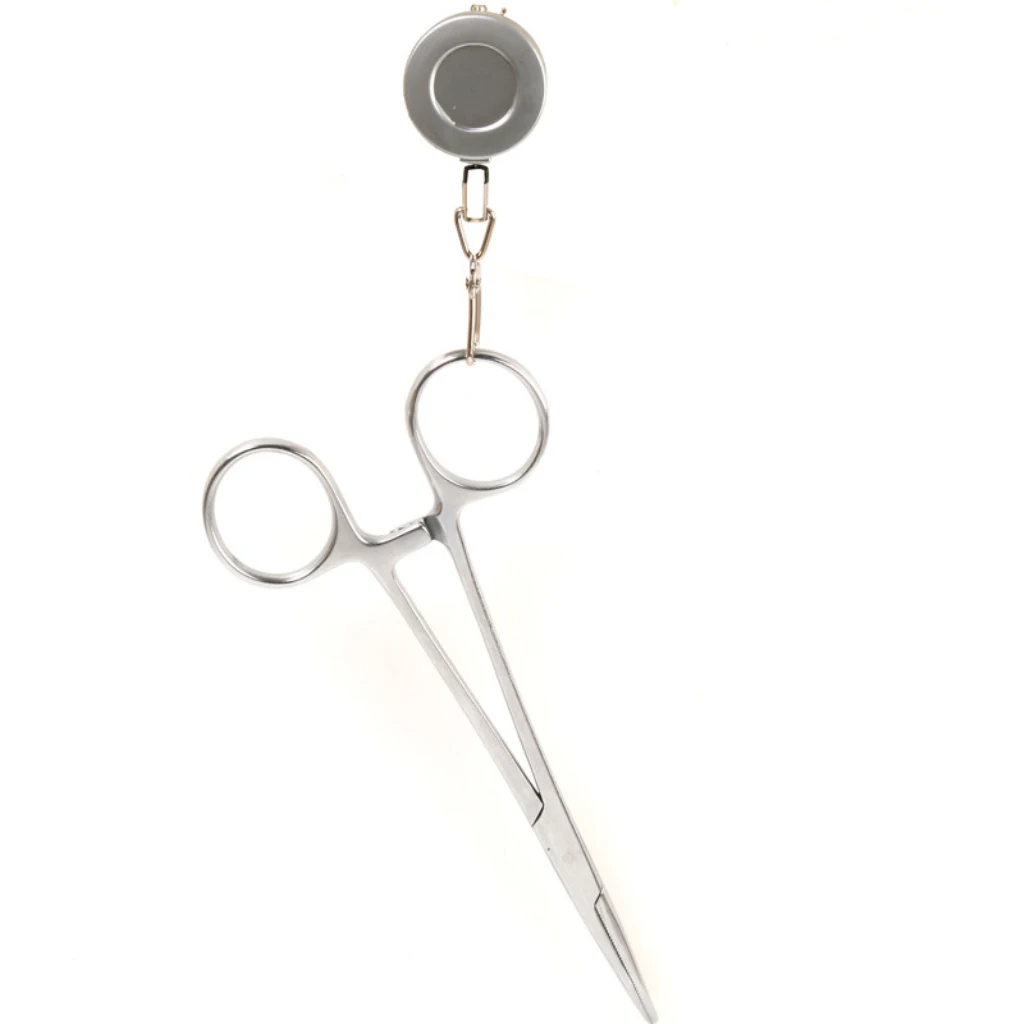 Fly Fishing Tool Stainless Steel Wire Pin Zinger Retractor Key Chain Ring Reel Clip Fishing Accessories