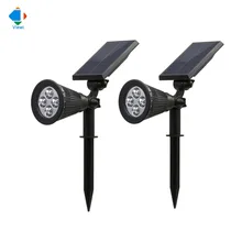 Светодиодный солнечный Мощность прожектор теплый белый ip65 Открытый водонепроницаемый светильник лужайки 4 светодиодный s 2 Вт супер яркий садовая лампа solaire настенный светильник