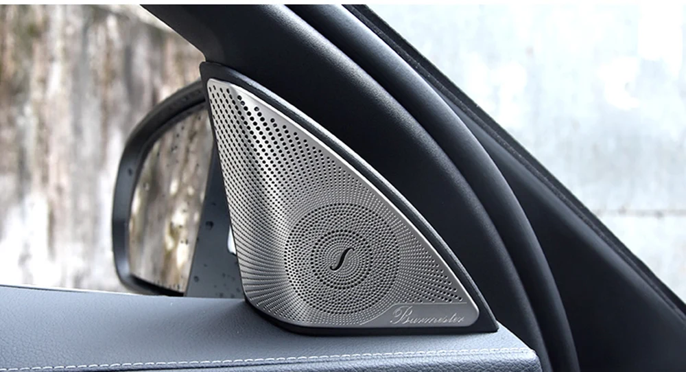Автомобильный Дверной динамик громкого Динамик декоративное покрытие Стикеры для Mercedes Benz, новинка c-класс E GLC W213 16/17 W205 15-17 авто-Стайлинг 2 шт