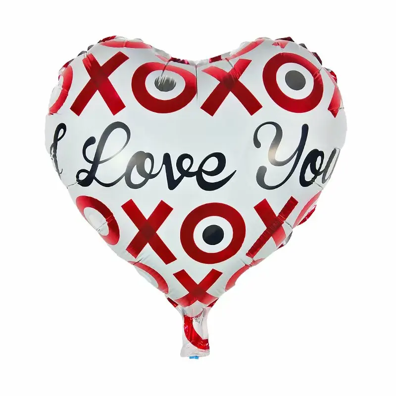 10 шт. 18 дюймов Свадебные воздушные шарики День Святого Валентина юбилей надувные декорации для вечеринки в форме сердца я люблю вас гелиевый воздушный шар покрытый фольгой - Цвет: style-5