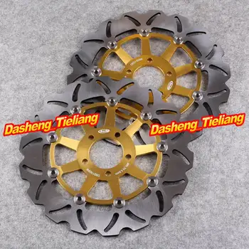

2PCS Front Brake Disc Rotors For KAWASAKI ZRX1200S ZRX1200R ZRX1200 2001-2006 Gold, Motorcycle Spare Parts Accessories