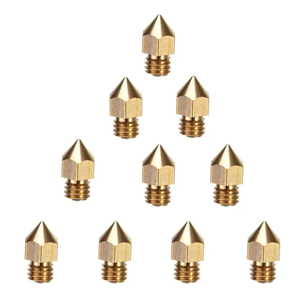 

Creality 3D cr10 M6 nozzle 5pcs 0.2 0.3 0.4 0.5 0.6 0.8 1.0 1.2mm Extruder MK8 Nozzles for CR-10 CR-10S S4 Ender-3 printer parts