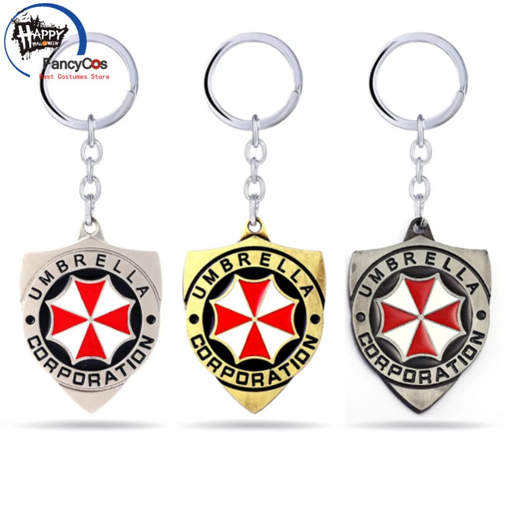 Resident Evil The Final Chapter Umbrella Corporation logo Metal Key chain Fancy Jewelry Costume Cosplay Halloween Movie