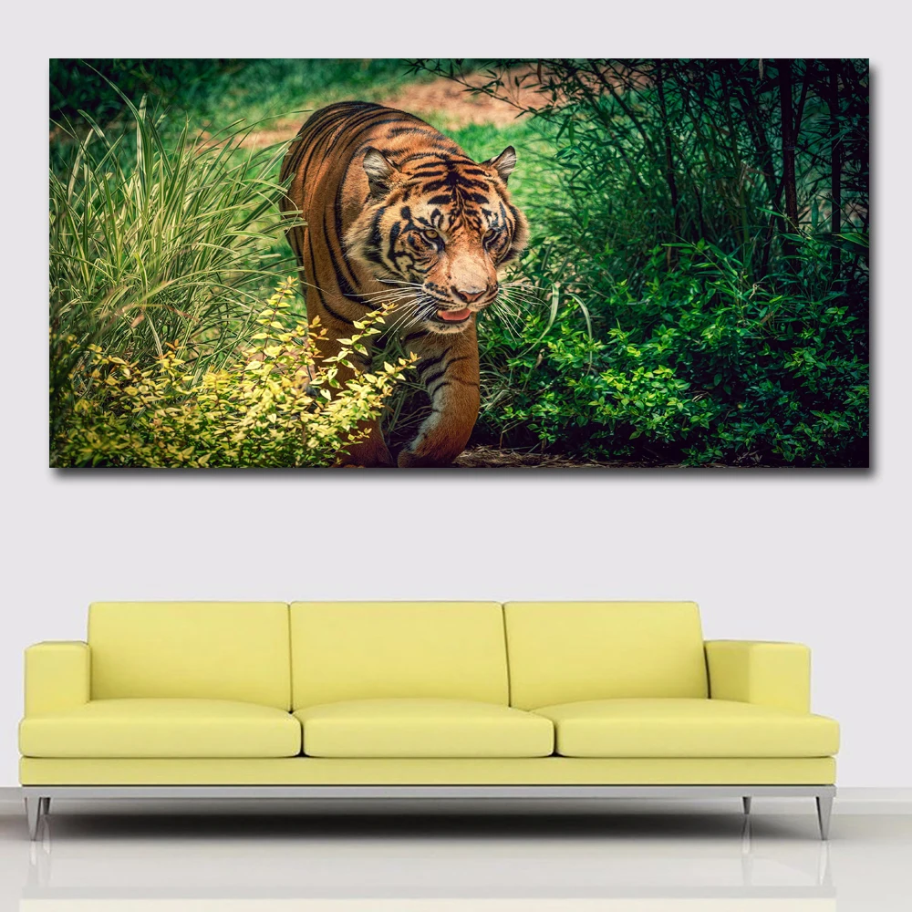HD-Prints-Big-Size-Animal-Painting-Tigers-In-Grass-Prints-Posters-Canvas-Painting-Wall-Art-Prints