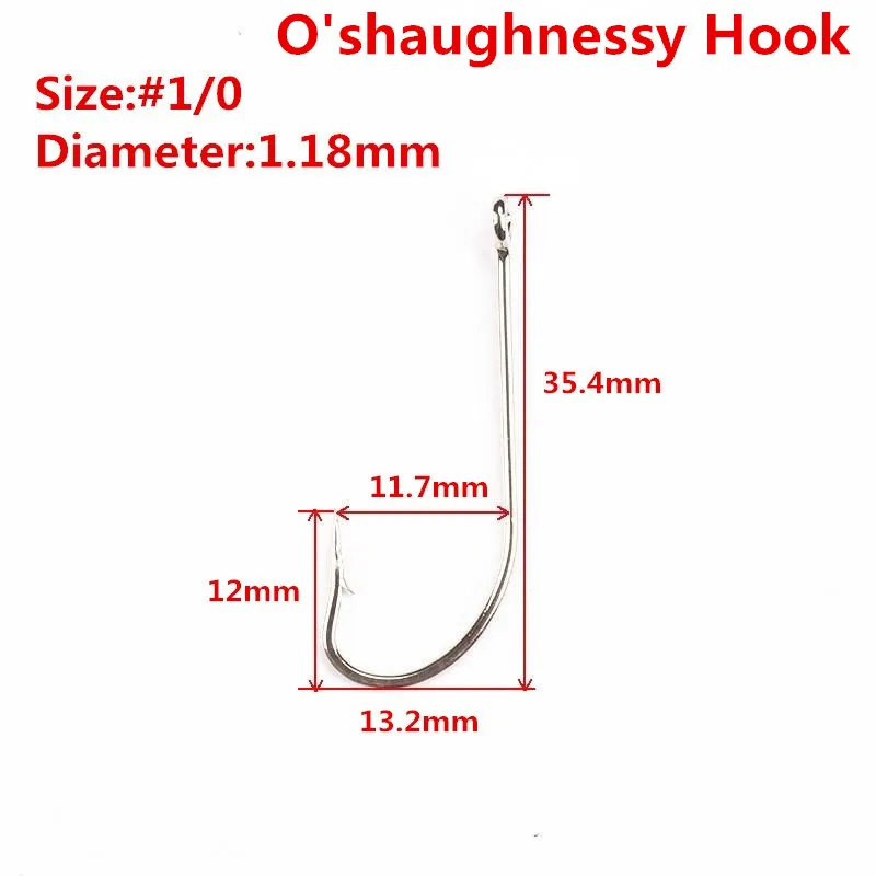 

100pcs Mizugiwa 1/0 2/0 3/0 Fishing Hook Thorn Tech o'shaughnessy Hooks All-Purpose Bait Fishing Tackle Fishhook Pesca