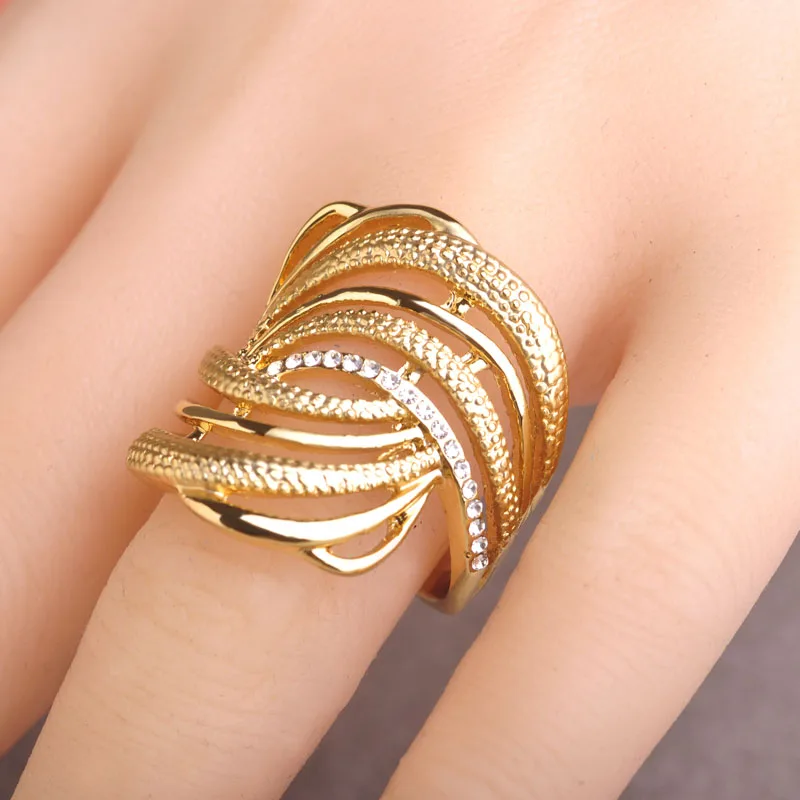 Blucome Unquie Дизайн Многослойные кольца для Для женщин, для влюбленных, с украшением в виде кристаллов кольцо с линиями обручальные кольца помолвка Анель унисекс Masculino набор ювелирных изделий
