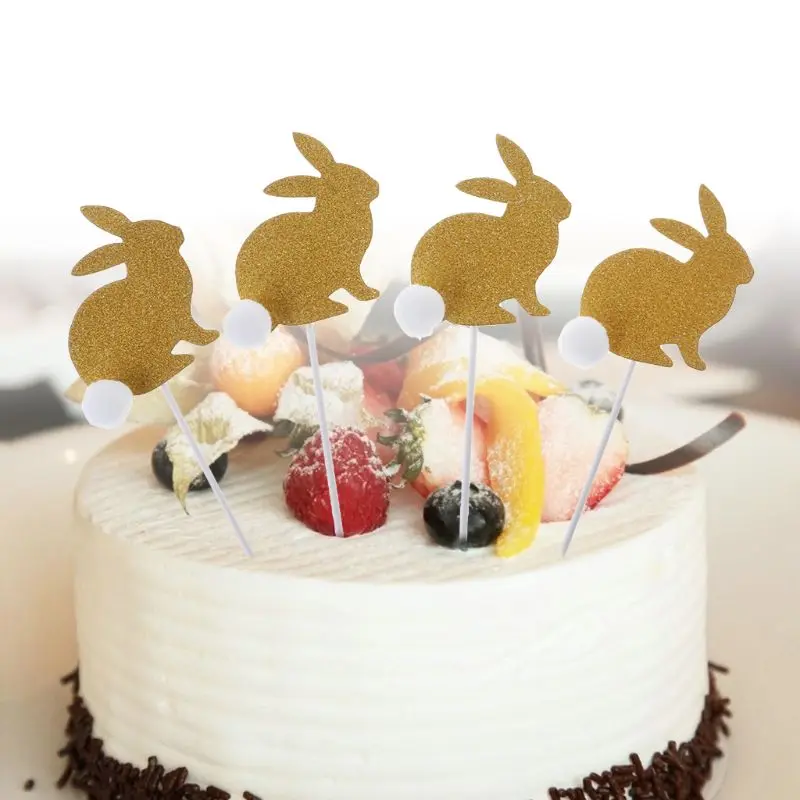 4 шт милый кролик мяч кекс торт ботворезы выбирает для день рождения душ пасхальное вечерние Декор