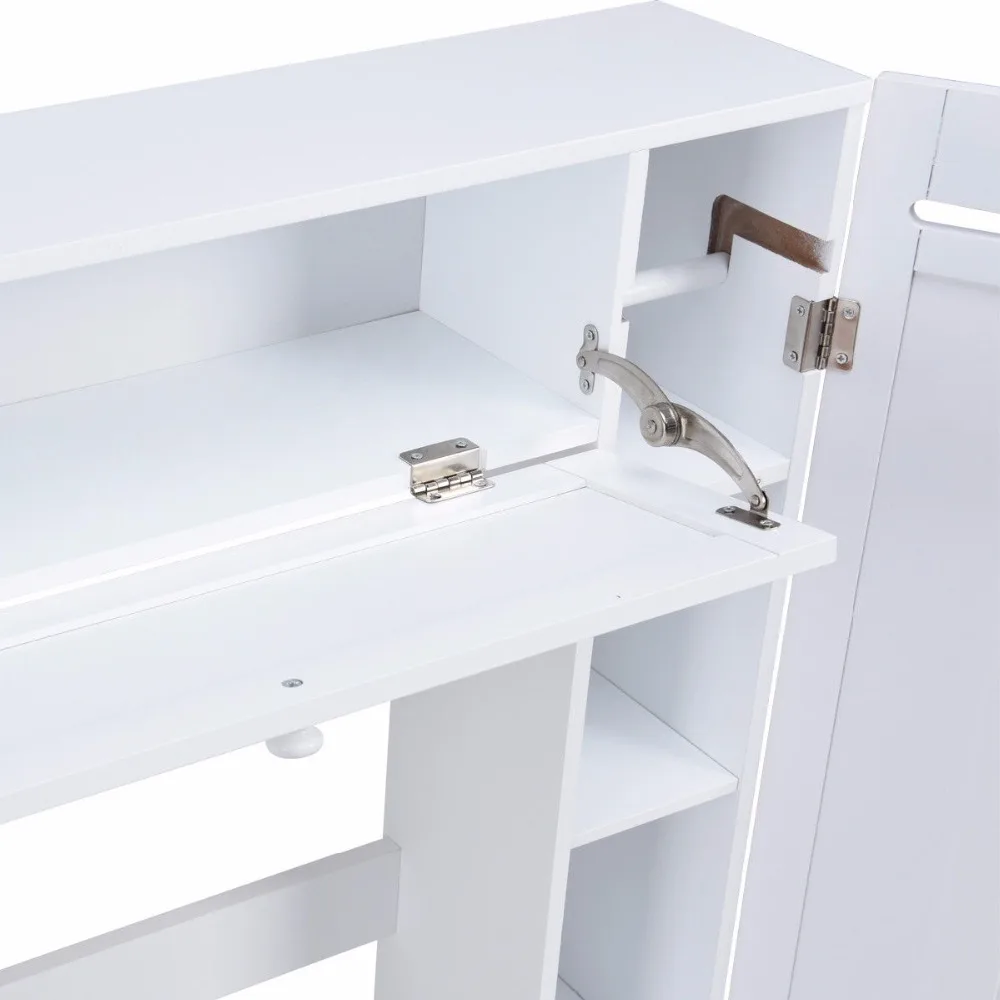 Giantex Wooden White Shelf Over The Toilet Storage Cabinet Drop Door Spacesaver Modern Bathroom Cabinets Home Furniture HW56628 Giantex Wooden White Shelf Over The Toilet Storage Cabinet Drop Door Spacesaver Modern Bathroom Cabinets Home Furniture HW56628