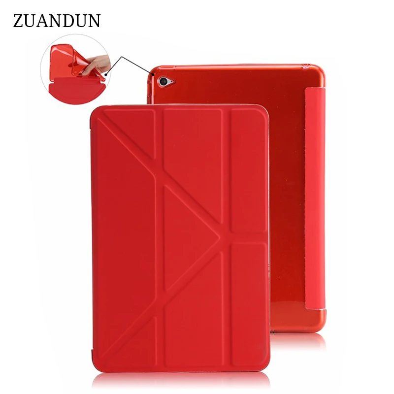 

ZUANDUN Flip Smart Case For iPad Air 2 Luxury Leather Stand Silicon Soft TPU Back Cover For iPad 6 Tablet Case Auto Wake/Sleep