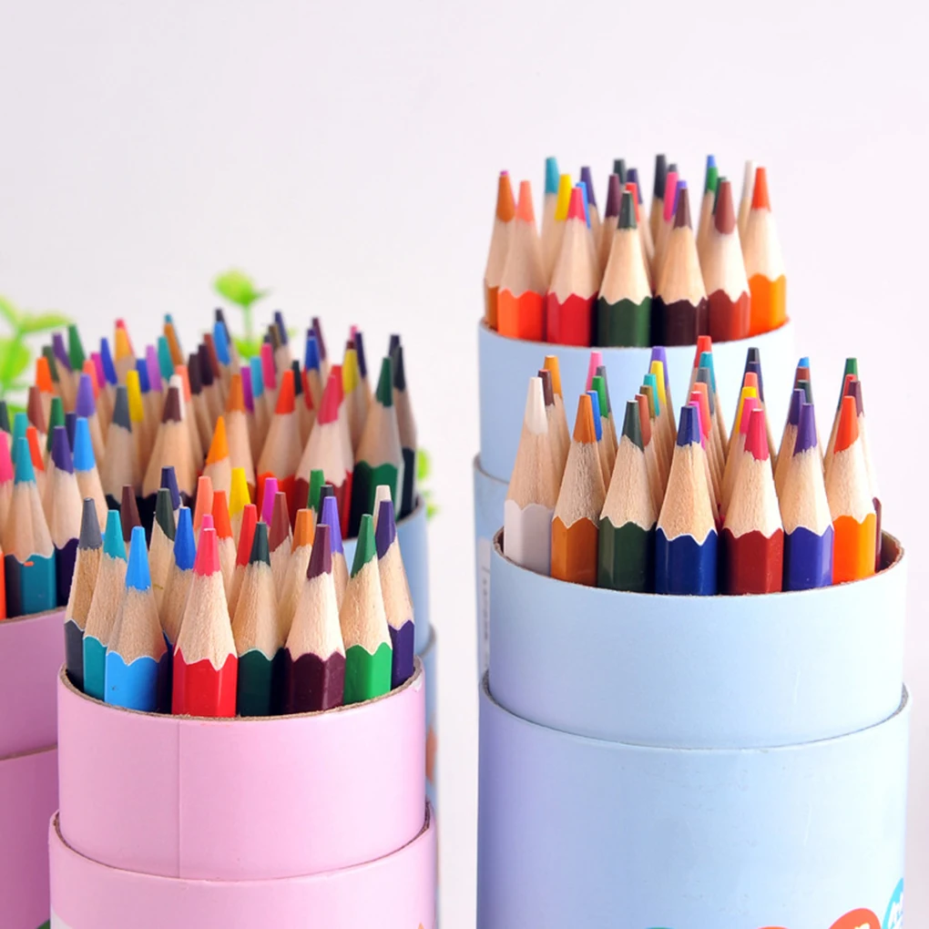 

12/18/24/36/48PCS Candy Color Pencils Children Writing Drawing Pencil Set Student School Stationery Supplies