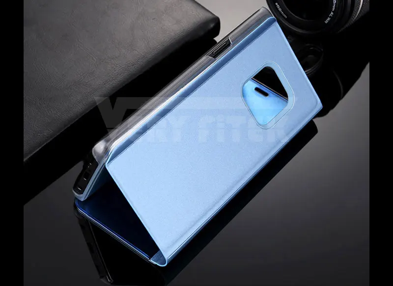For Samsung Galaxy S9 S8 Plus S7 S6 edge A8 2018 Case Luxury Flip Stand Clear View Mirror Phone Cover For iphone X 8 7 6s 6 plus (28)