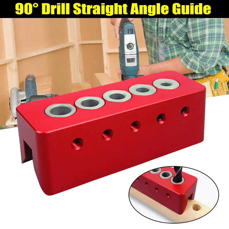 

90 Degree Drill Straight Angle Guide Bit 6/7/8/9/10mm Doweling Jig Woodworking Tool CLH@8