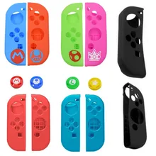Силиконовый защитный чехол JoyCon для геймпада+ накладки для джойстика, колпачки для джойстика, крышка для контроллера Mario NAND Switch NS Joy-Con