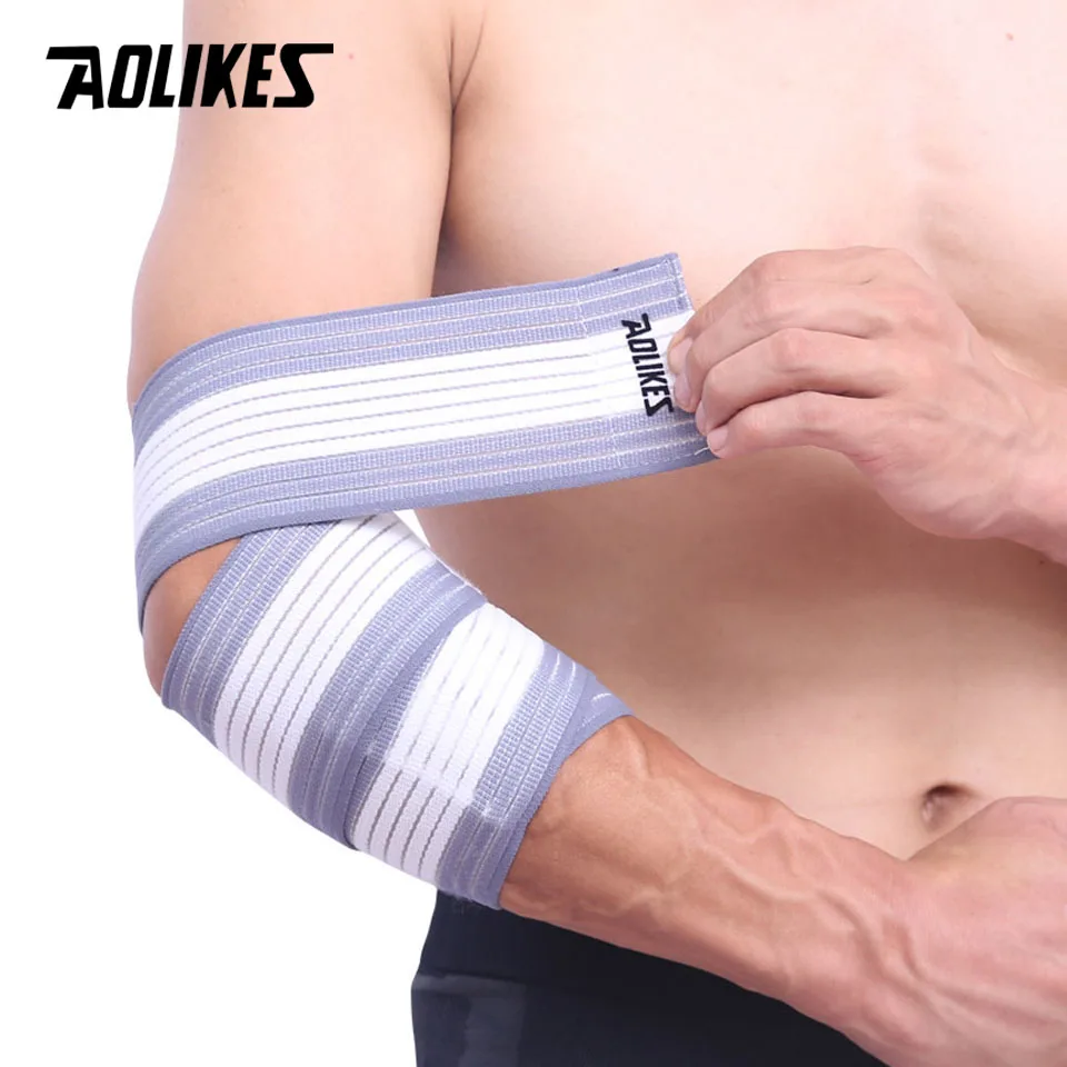 Aolikes 1 قطع التفاف دعم كرة تنس الريشة الكوع هدفين الصالة الرياضية المرنة elbowband الملاءمة ضمادة