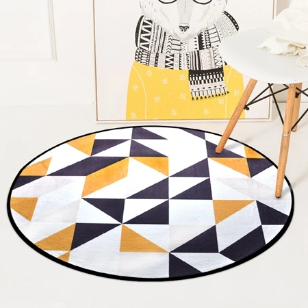 Colorful Geometric Printed Carpet Rugs Nordic Style Living Room