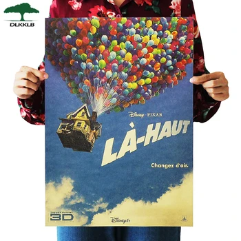 

DLKKLB Up Retro Posters Nostalgic Posters Cafe Kraft Paper Retro Decoration Kid Room Decoration 51.5x36cm Wall Stickers