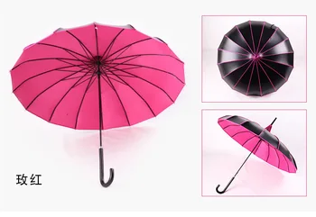 

20 pcs Long-handle UV Protection Black Coating Pagoda Umbrella Sunny & Rainy Ladies Umbrellas Photography Props
