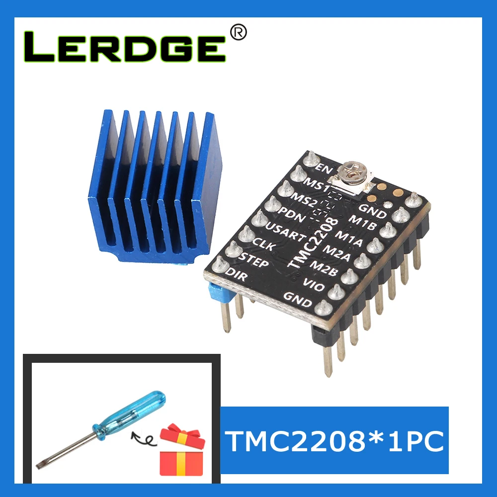 LERDGE TMC2208 محرك متدرج سائق 3D أجزاء الطابعة Stepstick سوبر الصامت مع جديد بالوعة حرارة الحالي 1.4A الذروة الحالي 2A LERDGE TMC2208 محرك متدرج سائق 3D أجزاء الطابعة Stepstick سوبر الصامت مع جديد بالوعة حرارة الحالي 1.4A الذروة الحالي 2A