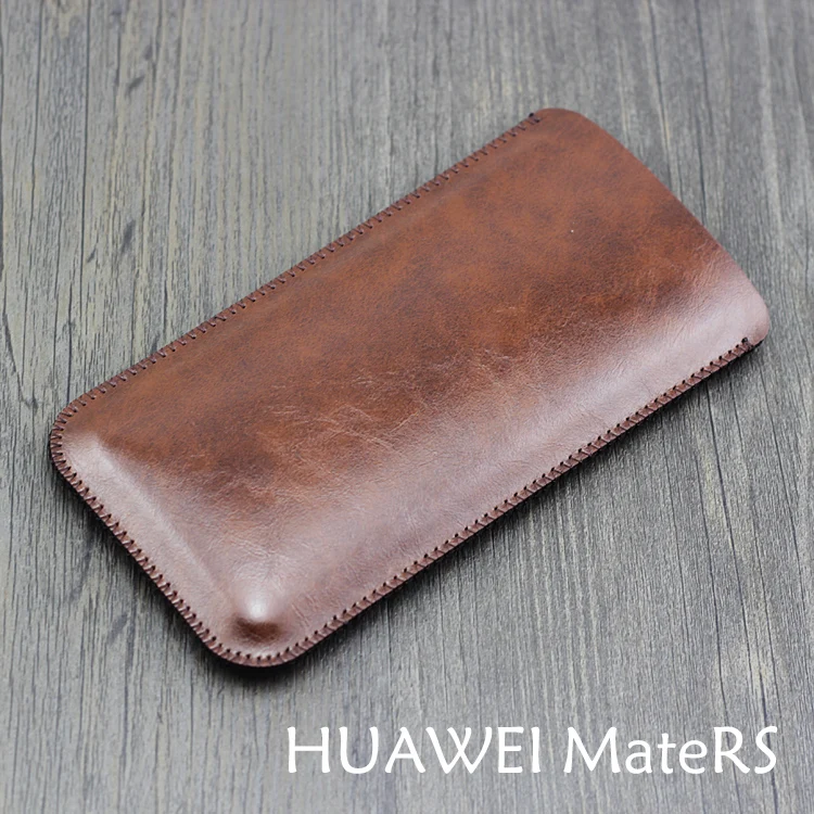 

MateRS Universal Fillet holster Phone Straight leather case retro simple style for Huawei MateRS pouch Mate RS