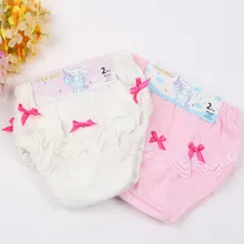 ; хлопковое нижнее белье для девочек; дышащие кружевные детские трусы с деревянными ушками и бантом; трусы