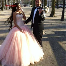 Роскошные розовые платья Quinceanera бальное платье длинное платье на выпускной и фуршетов великолепные 16 платья vestidos de 15 anos