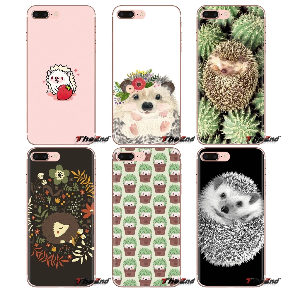 Soft Transparent Cases Covers For Samsung Galaxy A3 A5 A7 A9 A8 Star A6 Plus 2018 2015 2016 2017 Hedgehog Cute in Teacup |
