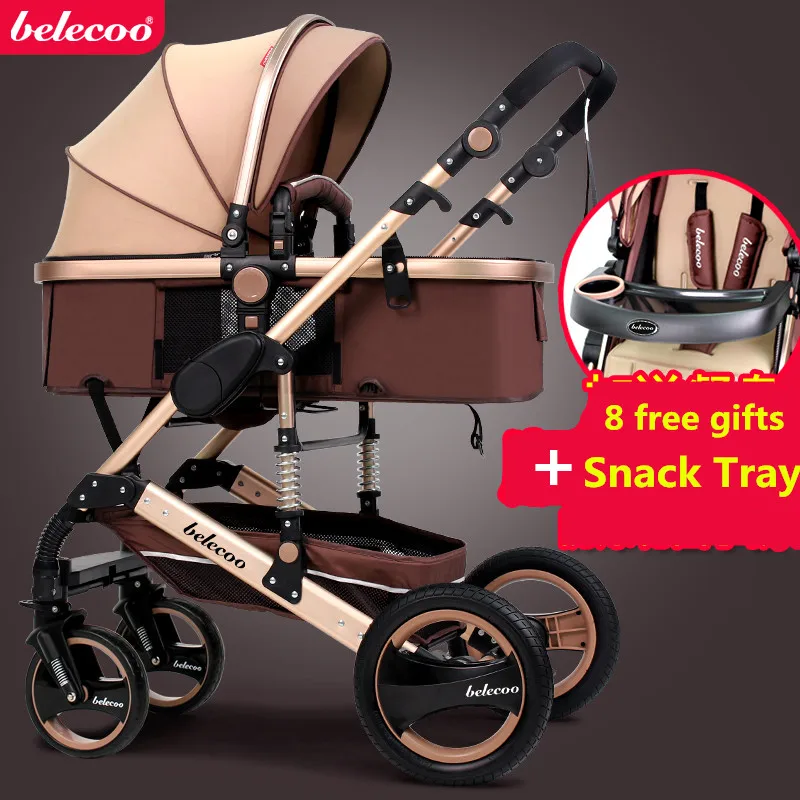 US free ship! Coupon ! Belecoo Baby Stroller 0–36 newborn Stroller Inflatable Natural Rubber Wheels Four Wheel folding bb car