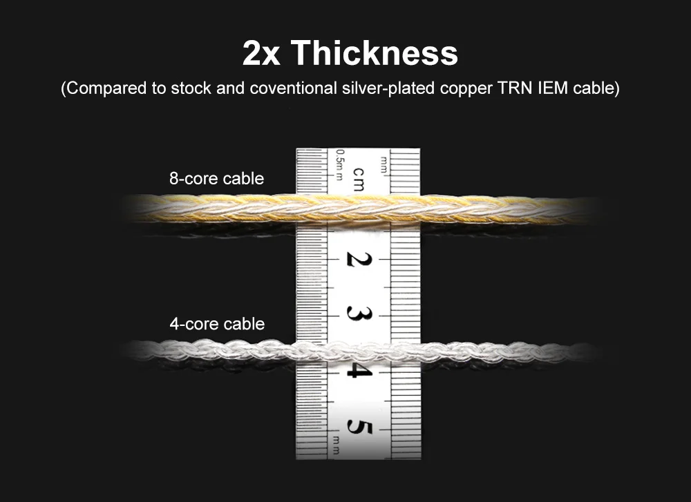 Honesum TRN 8 Core посеребренный кабель HIFI наушники MMCX/2Pin разъем использовать для TRN V10/V20/V60 TFZ HQ8 HQ6 HQ5