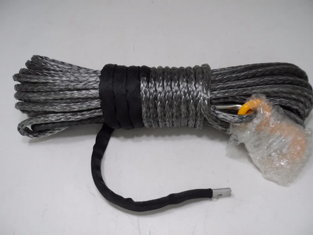 رمادي 10 ملليمتر * 30 متر حبل الاصطناعية ، atv ونش كابل ، قارب ونش حبل ل المساعدون ، قبالة الطريق حبل