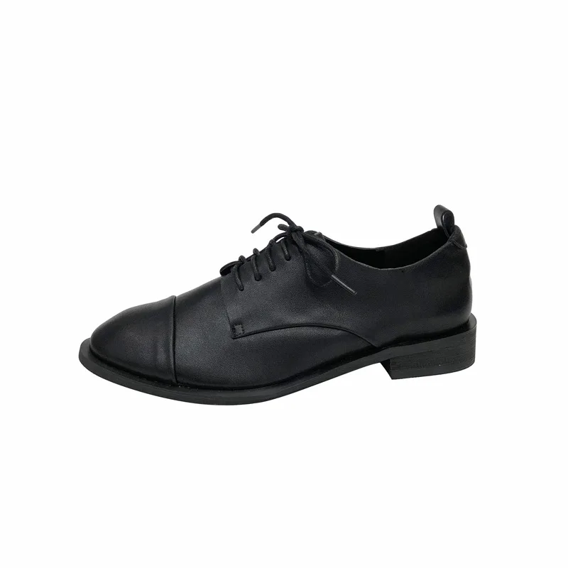 

Spring 2019-new flat-soled low-heeled solid comfortable single shoe round-end super-fiber shoes female women shoes flat