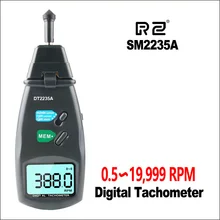 RZ Тахометр цифровой лазерный тахометр об/мин Автоматический электронный спидометр датчик тахометра диапазон контактов 0,5-19,999 об/мин SM2235A