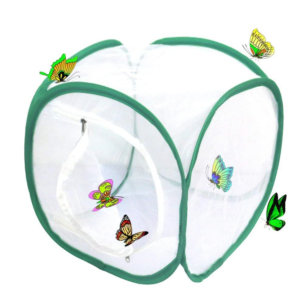 Large Pop Up Butterfly Habitat Terrarium Insect Cage Mesh Fly Net Science & Nature Observation Biology Supplies Educational Toy