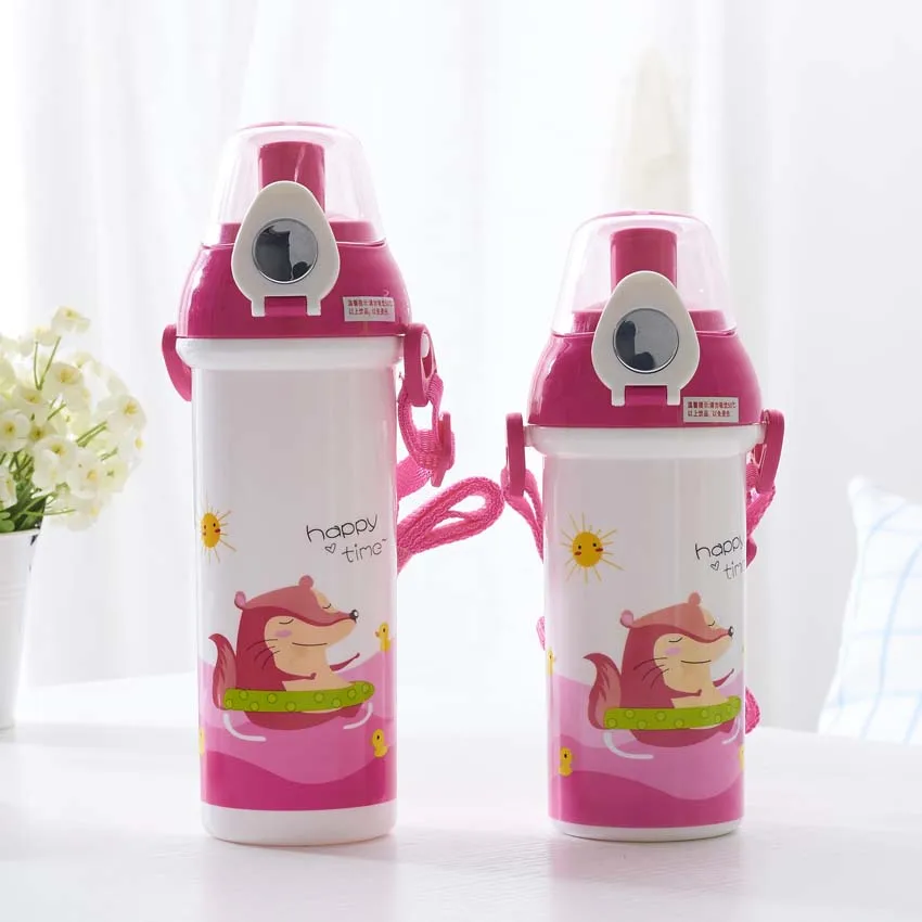 

460/550ML Children Space Water Bottle Plastic Cartoon Animal Style Shaker Botella High Quality Drink Bottle Garrafa