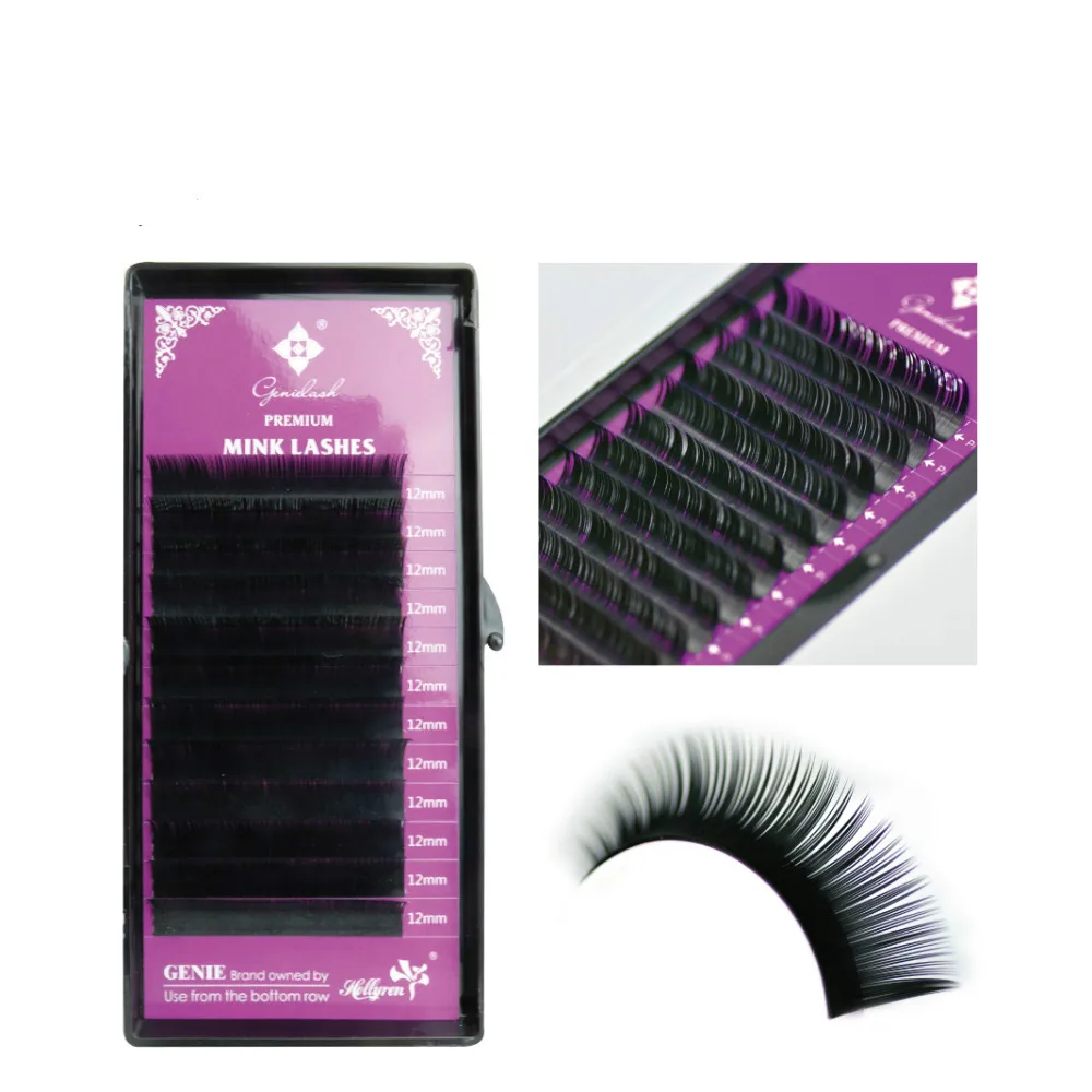 

0.05 All sizes 10 pcs Mink Material Eyelash Extension free shipping Thin and Soft Tray Lashes