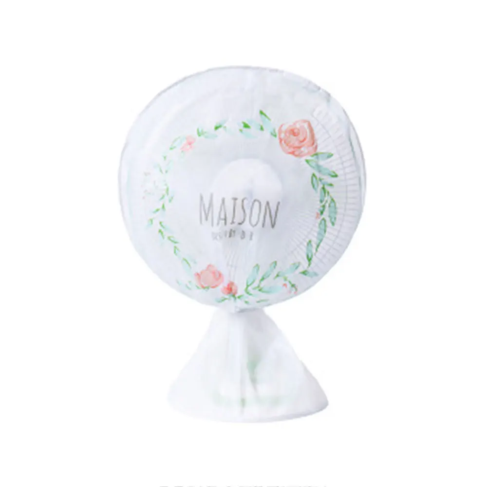 Cartoon Standing Fan Cover Waterproof Round PEVA Vertical Clean Reusable Family Storage - Цвет: Short wreath