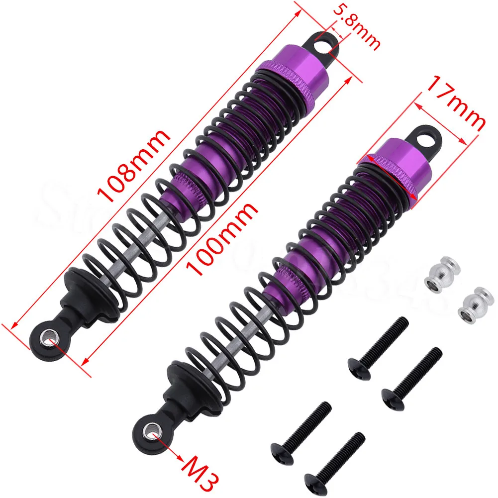 

1 Pair HSP Upgrade Parts108004 (08041) Purple Alum.Shock Absorber For RC 1:10 4WD Off Road Monster Truck 94108