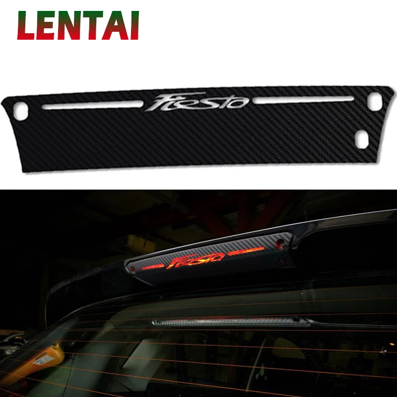 

OVERE High Brake Light Auto Accessories Black Carbon Fiber Stickers Decal Car Styling For Ford FIESTA Hatchback 2009 To 2015