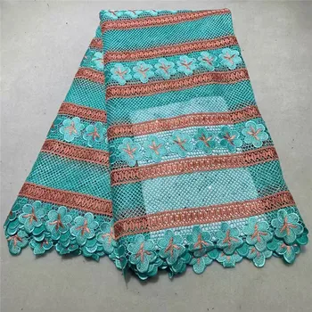 

Cord Lace African French Lace Fabric High Quality With Stone Guipure Lace Fabric Embroidery Lace Trim Sewing For Dress df65-1254