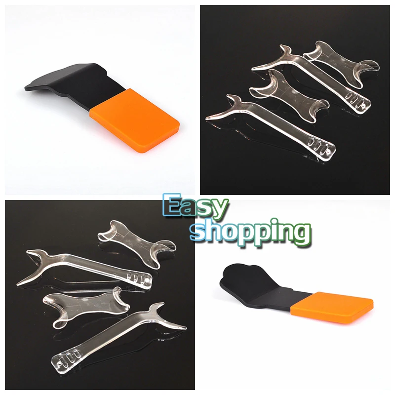 

1pc Orange Oral Silicone Contrasters Background Board+ 4pcs Cheek Lip Retractor Openers