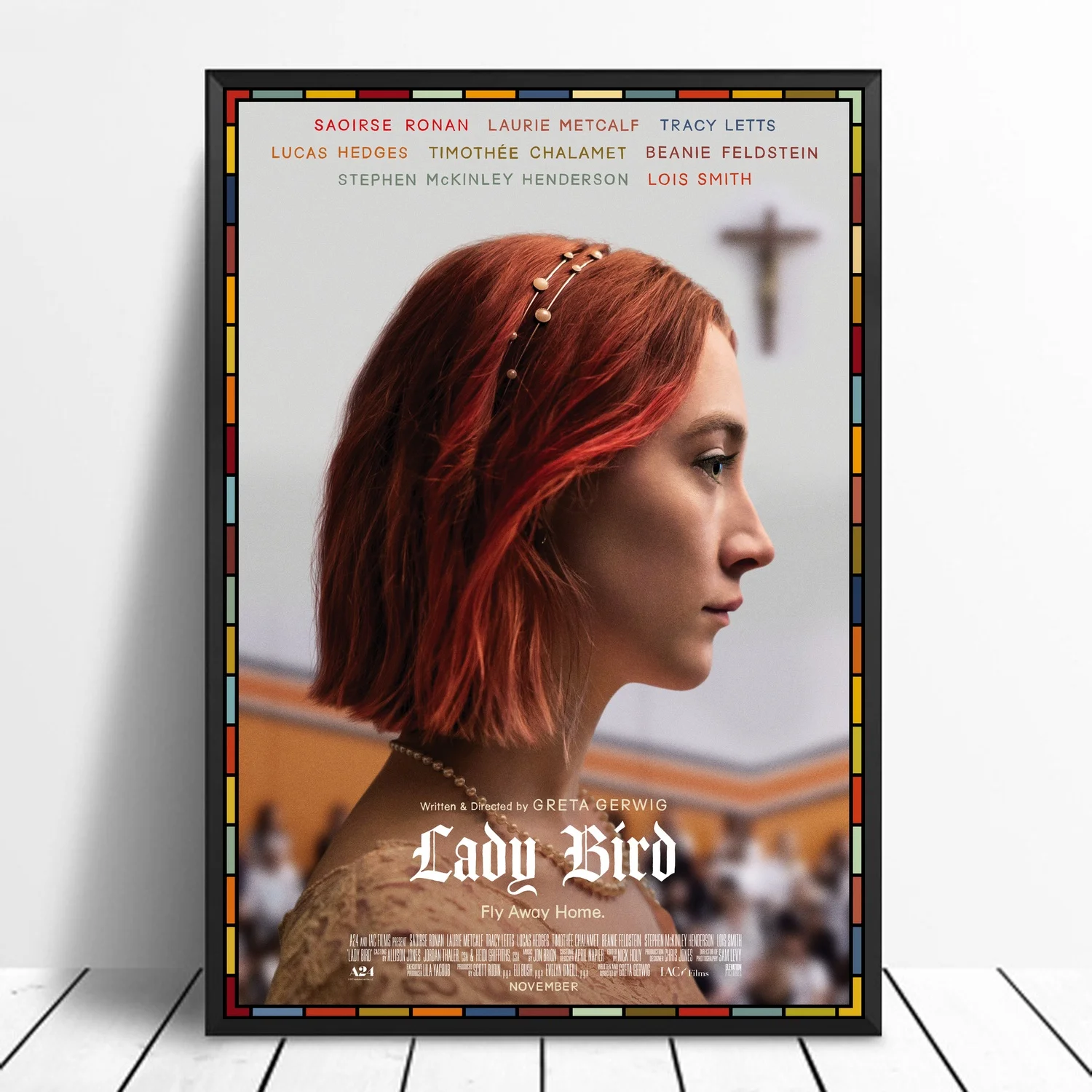 Lady Bird Movie Poster Print Canvas Fabric Home Decor | Дом и сад