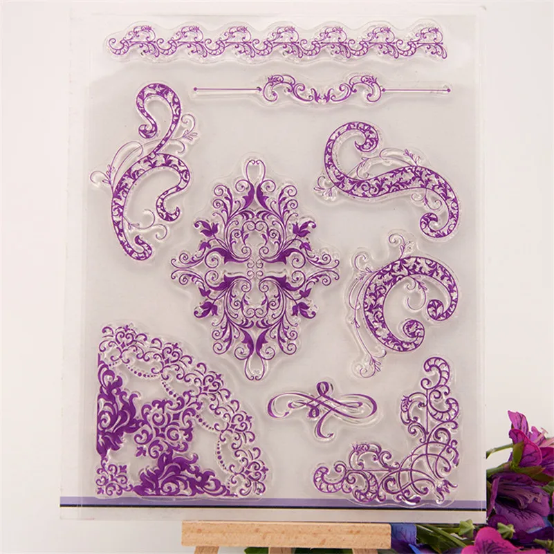 

figure flowers lace design Scrapbook DIY photo Album paper cards rubber stamp clear stamp transparent stamp YZ-211