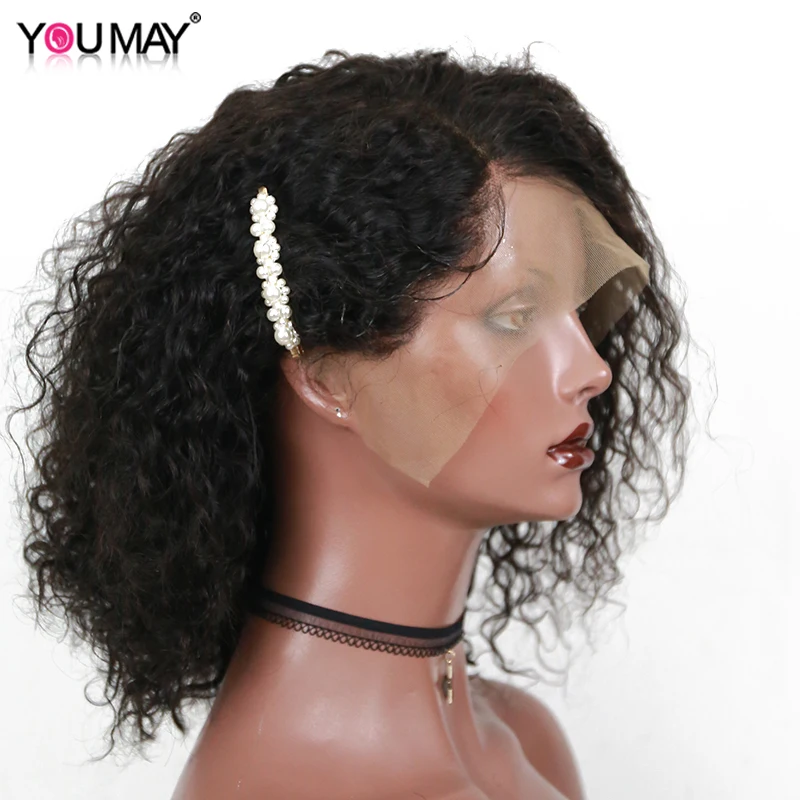 Curly Bob Wig 130 Density Glueless Full Lace Wig Peruvian Human Hair For Women Free Part Hairstyle You May Remy Hair Curly Bob Wig 130 Density Glueless Full Lace Wig Peruvian Human Hair For Women Free Part Hairstyle You May Remy Hair