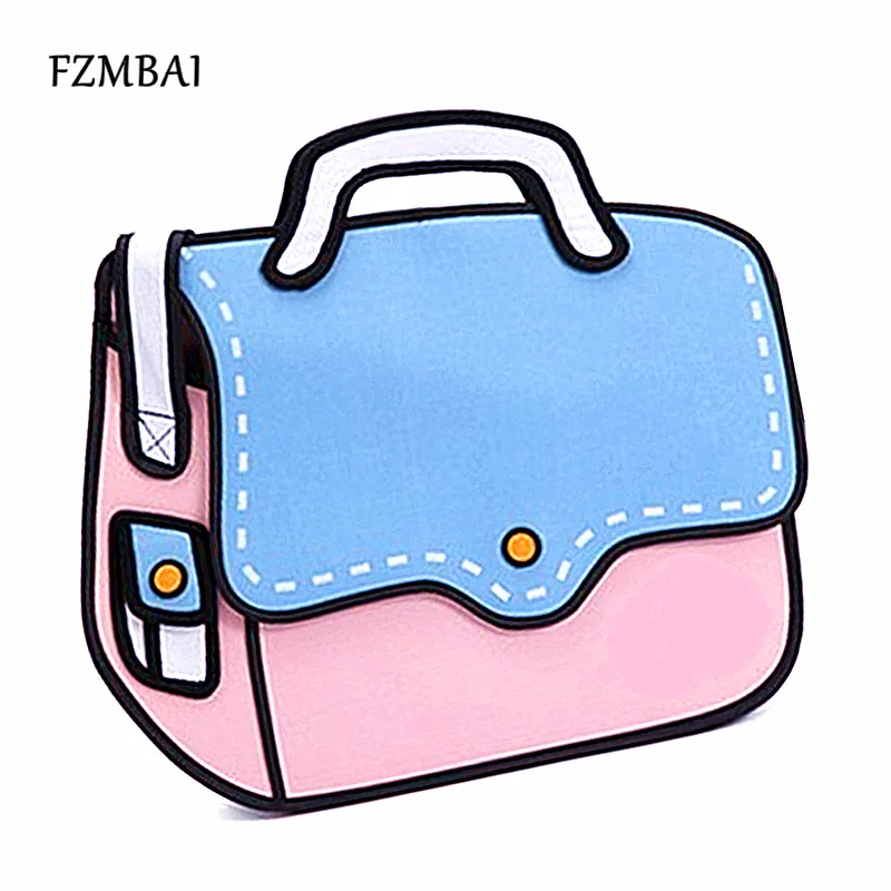 FZMBAI топ мультфильмы школьная сумка 2d через плечо индивидуальная 3d Трехмерная