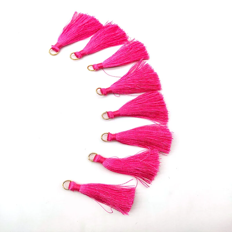 Wholesale 10 Pcs Silky Handmade Soft Craft Mini Tassels with Loops for Jewelry Making, DIY Projects, Bookmarks Accessories