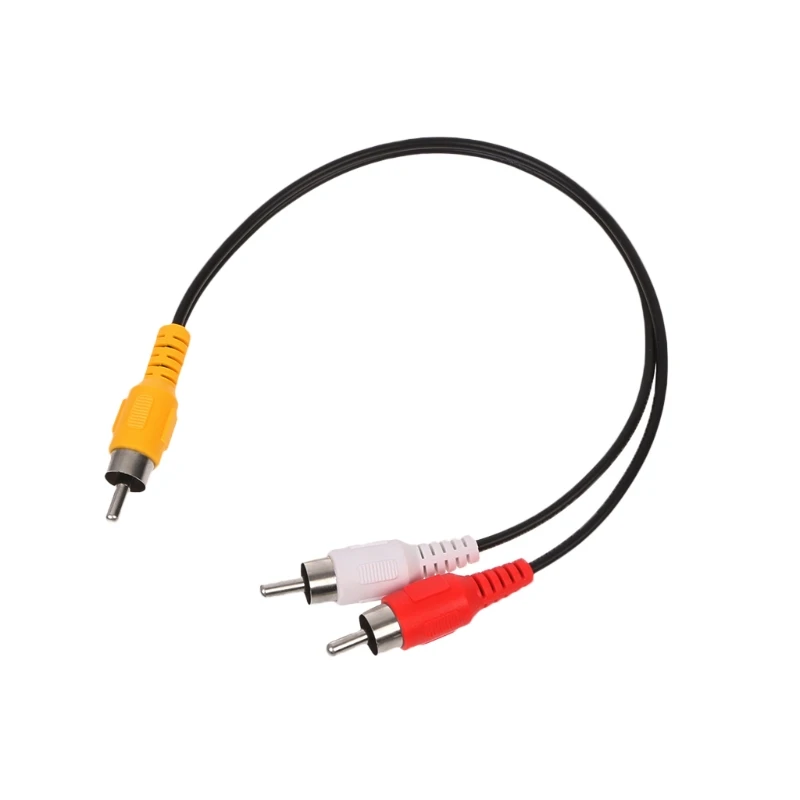 

New One RCA Male To Two RCA Male Audio Converters Adapter Y Type Splitter Cable